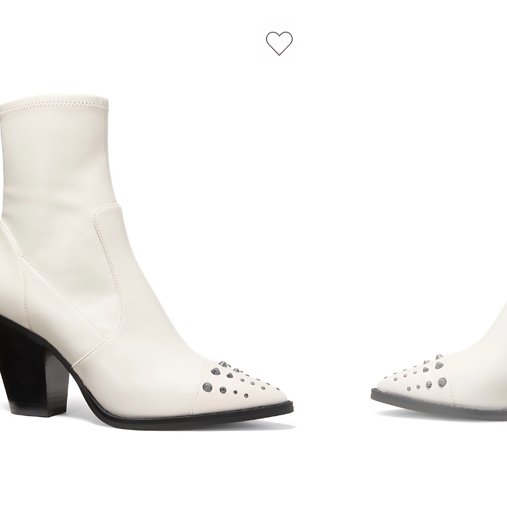 Michael Kors Cream Studded Heeled Boots